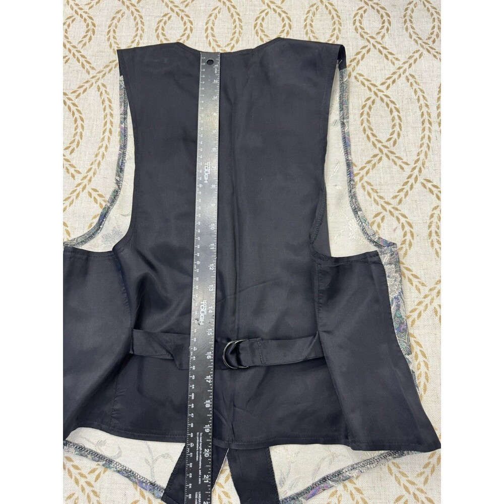 Filatl Vintage 90’s Whimsy Goth Floral Velvet Embroidered Vest Medium - Picture 9 of 9